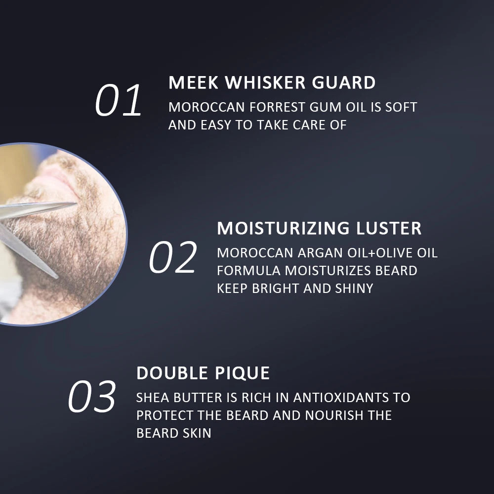 New Facial Hair Beard Growth Oil For Men Thicken Soft Smooth Nourish Beard Oil Natural Mustache Growing Essential Oil Beard Care