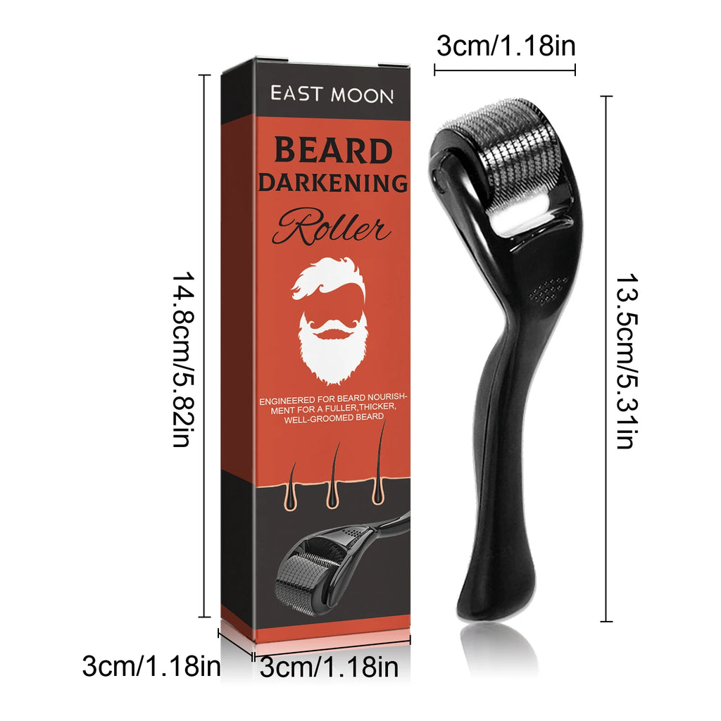 Beard Thickening Roller - Men's Intensive Root Strengthening, Nourishing & Shine Enhancing Beard Growth Comb Serum