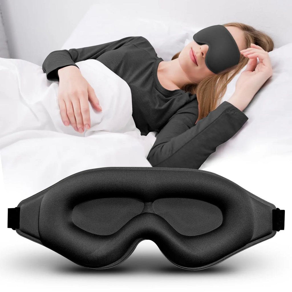 Sleep Mask,3D Deep Contoured Eye Covers for Sleeping,99% Block Out Light Eye Mask,with Adjustable Strap for Sleeping,Traveling