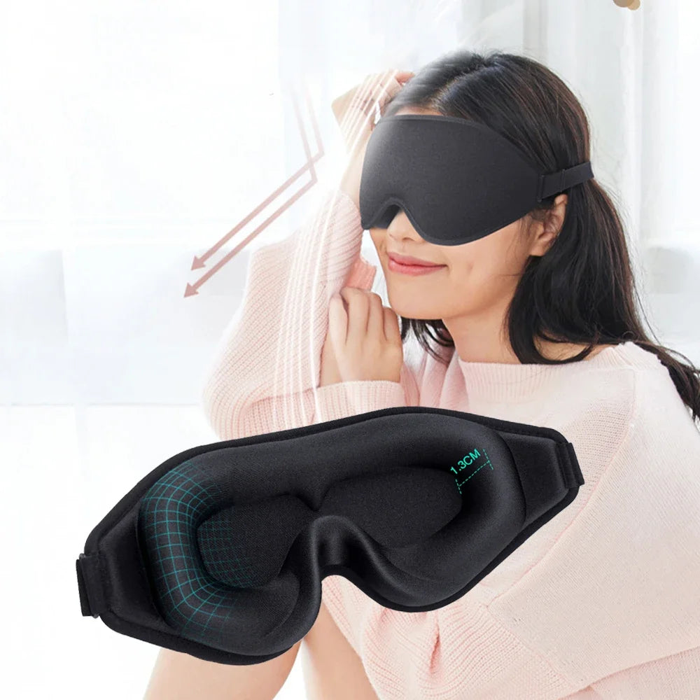 Sleep Mask,3D Deep Contoured Eye Covers for Sleeping,99% Block Out Light Eye Mask,with Adjustable Strap for Sleeping,Traveling