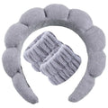 3Pcs Fashion Microfiber Washing Wristbands Scrunchies Puffy Headband Spa Bubble Headband for Washing Face Makeup Shower Skincare