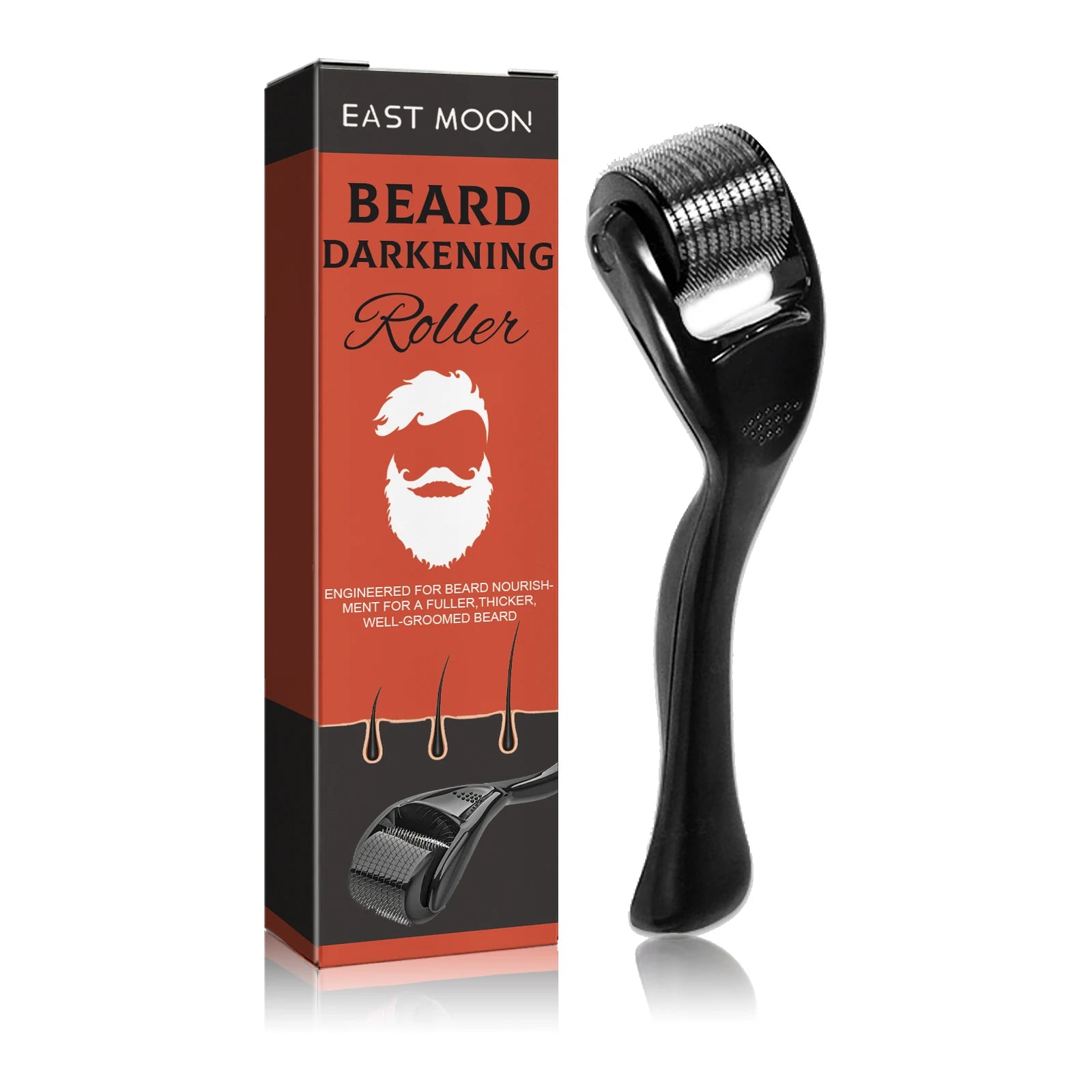 Beard Thickening Roller - Men's Intensive Root Strengthening, Nourishing & Shine Enhancing Beard Growth Comb Serum