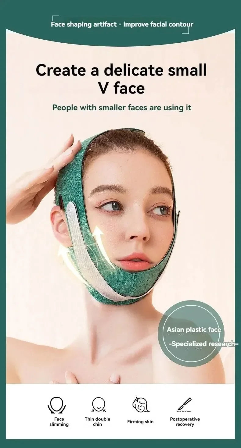 J...Slimming Face Belt Lifting Double Chin Face Mask Tight But Not Strangling Suitable For All Kinds Of Face Shape Slimming Tool
