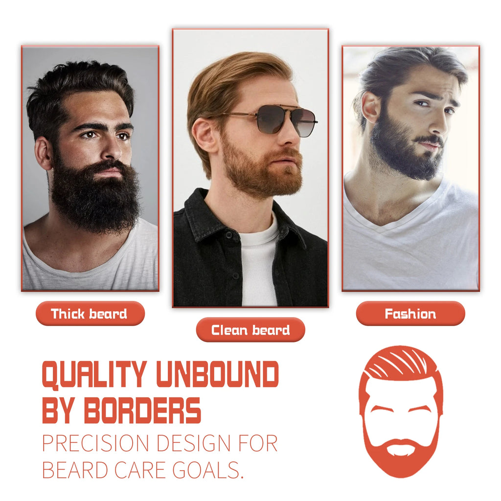 Beard Thickening Roller - Men's Intensive Root Strengthening, Nourishing & Shine Enhancing Beard Growth Comb Serum