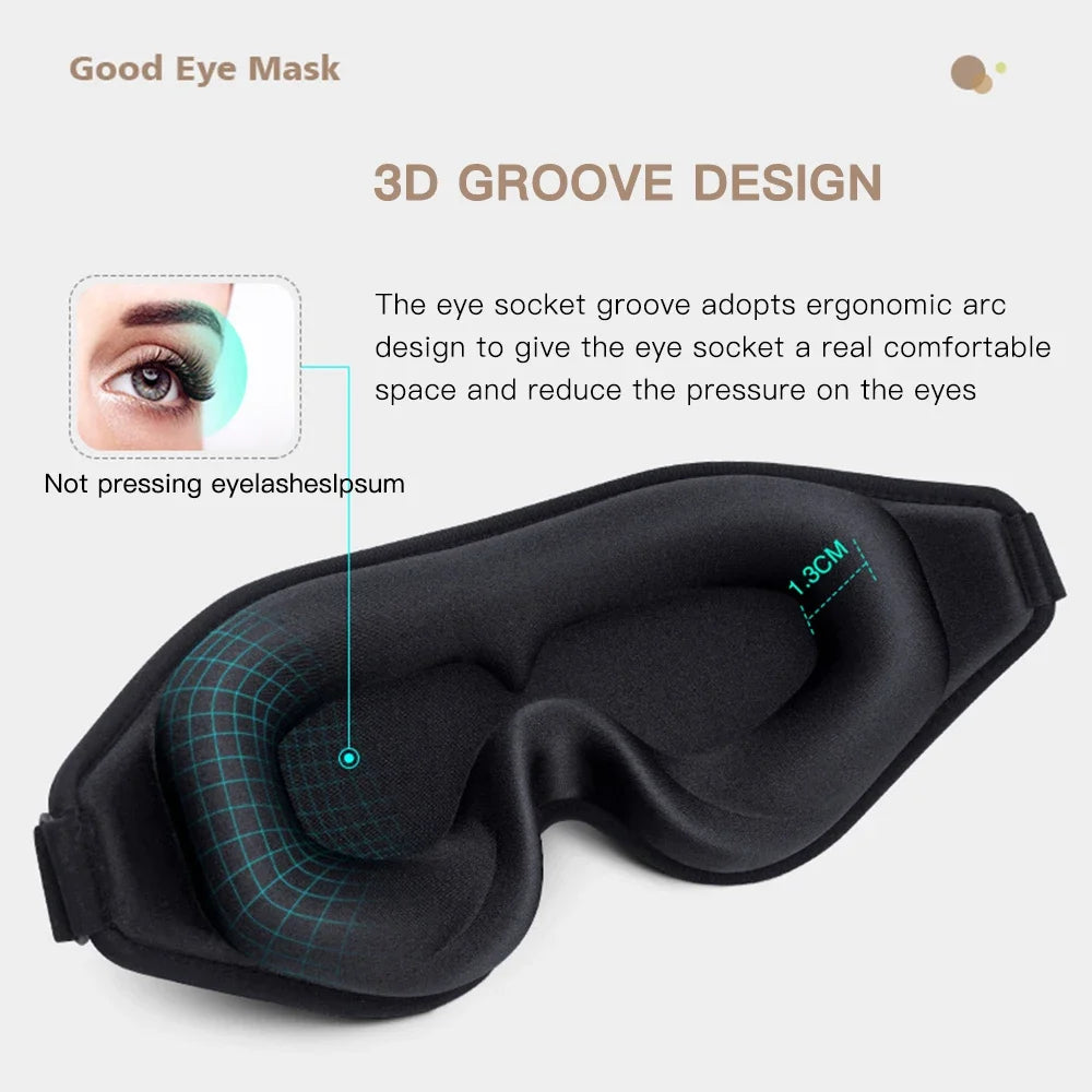 Sleep Mask,3D Deep Contoured Eye Covers for Sleeping,99% Block Out Light Eye Mask,with Adjustable Strap for Sleeping,Traveling